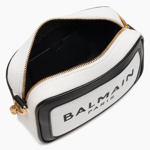 Balmain B-Army Camera Bag Gab Blanc Noir NEW - Picture 8 of 8